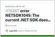 NETSDK1045 o SDK do.NET atual não é compatível com versão mais